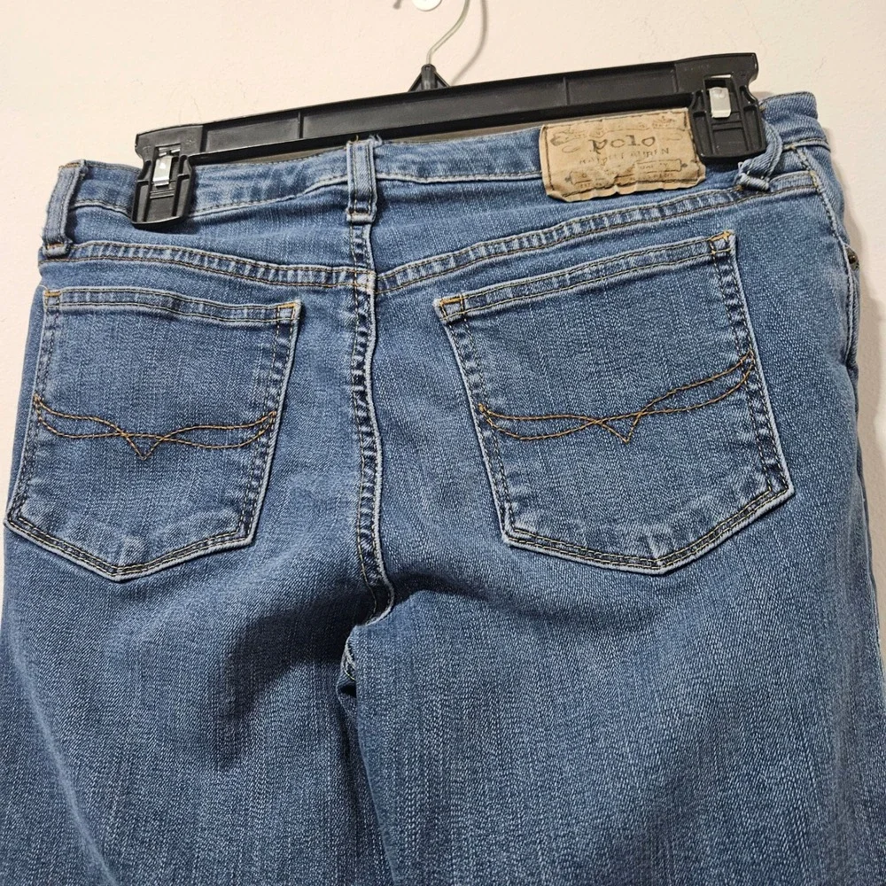 Polo Ralph Lauren Bowery Skinny Jeans Girl Medium Wash Blue Denim Size 16